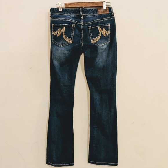 Maurices 3/4 Original S Denim Jean Small Chico 30x29 Y2K Bootcut Boot Cut Dark - Picture 8 of 11